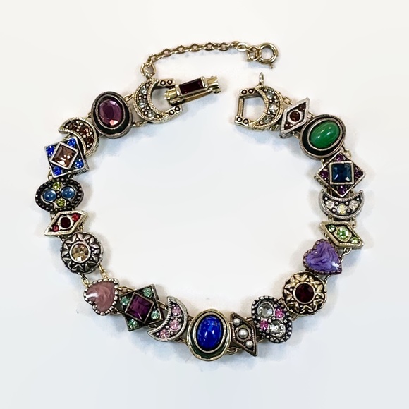 Vintage Slide Bracelet: Victorian Revival Canterbury Sweet Romance - Picture 2 of 4